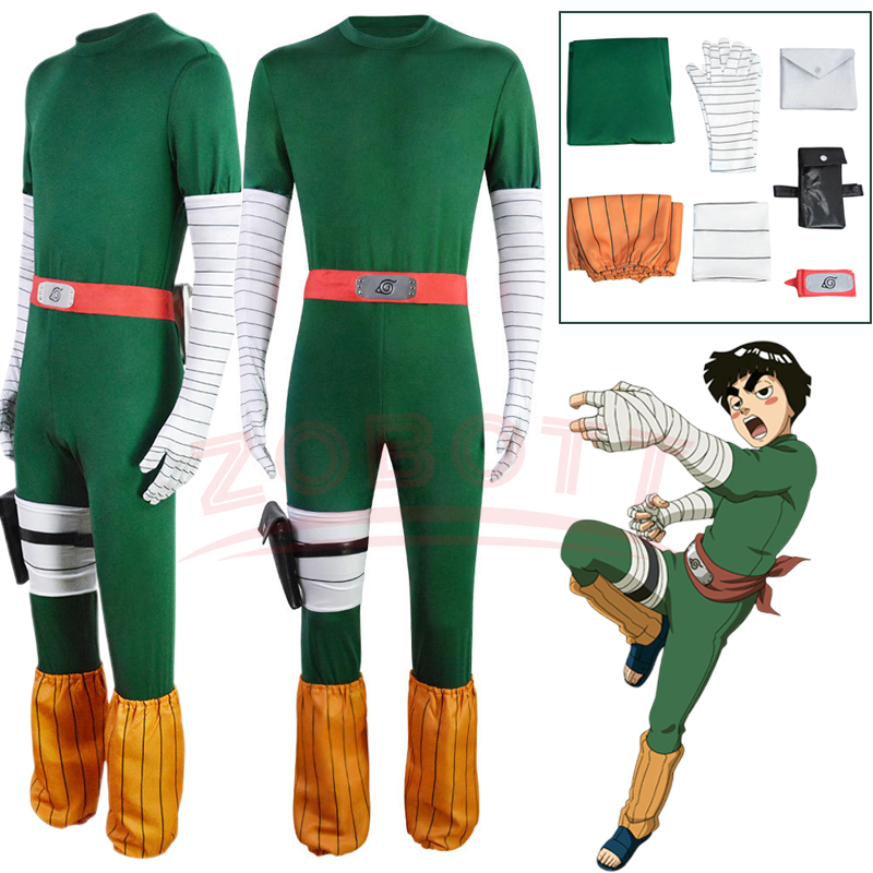 Anime Cosplay Ninja - Men Cosplay Rock Lee Costumes for