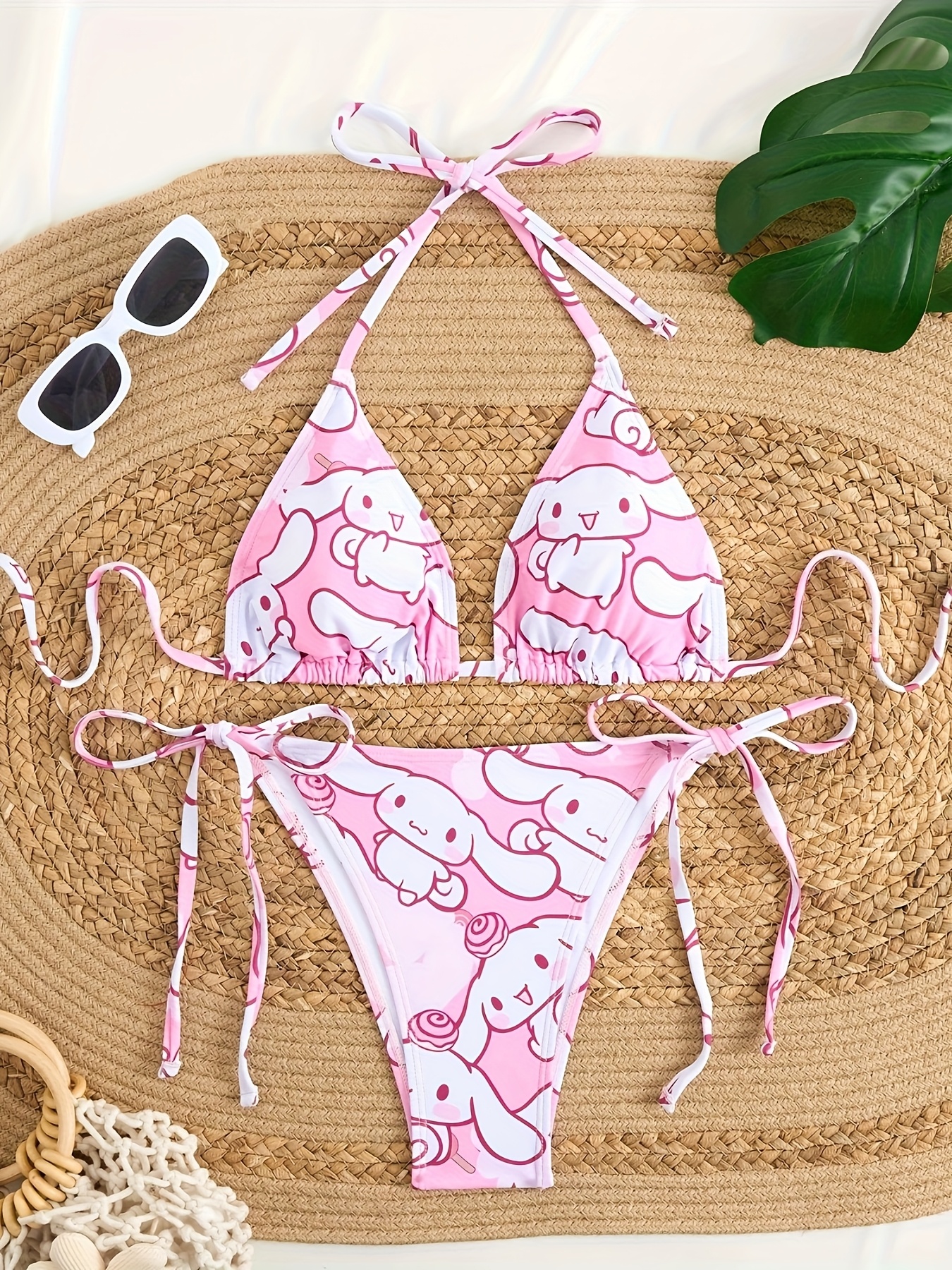 Anime Cosplay Duo - 2pcs Cinnamoroll Print Bikini Set Women