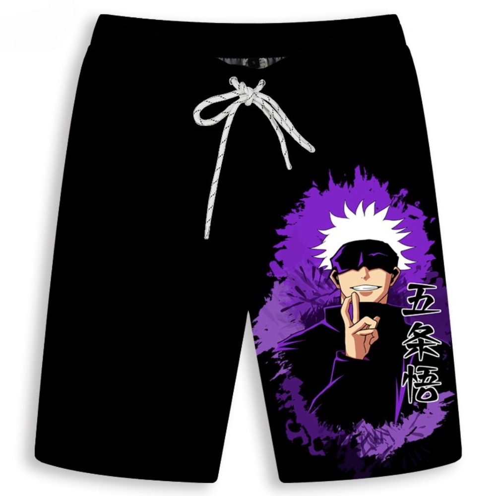 Quick Anime Cosplay - Men's Gojo Satoru Printed Shorts Man