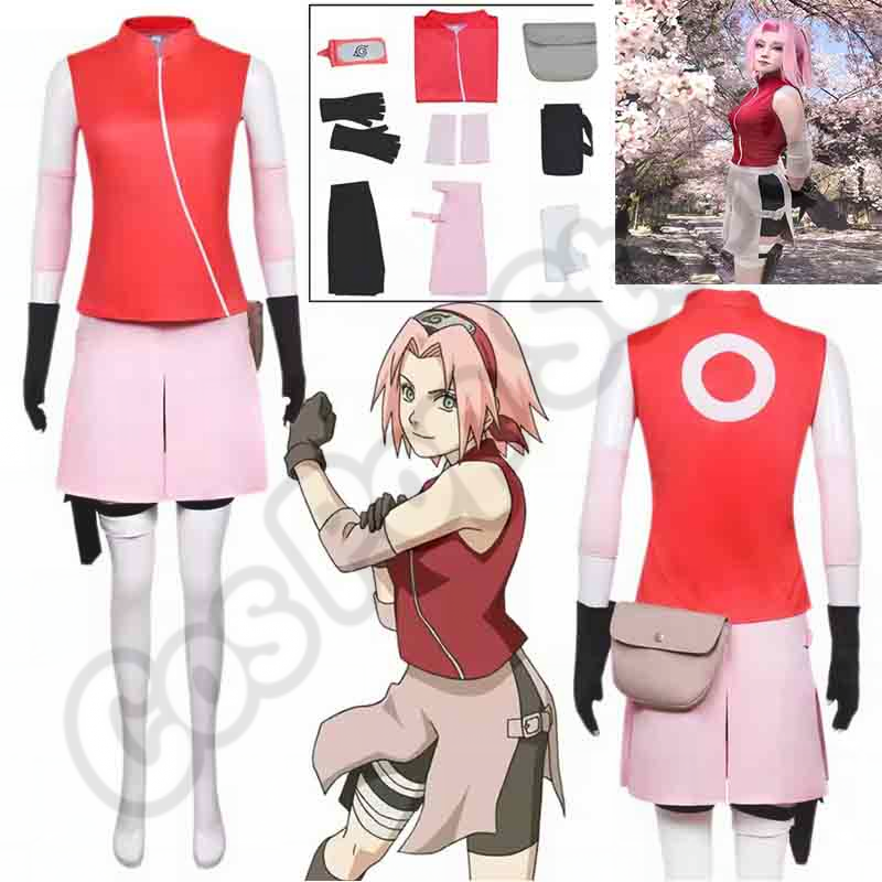 Anime Cosplay Ninja - Anime Sakura Cosplay Costume Ninja Sakura