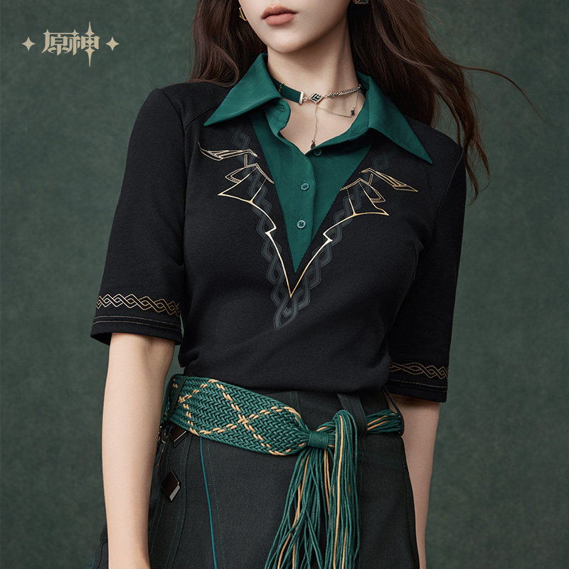 Anime Cosplay Male - Original Alhaitham knitwear tops short sleeve